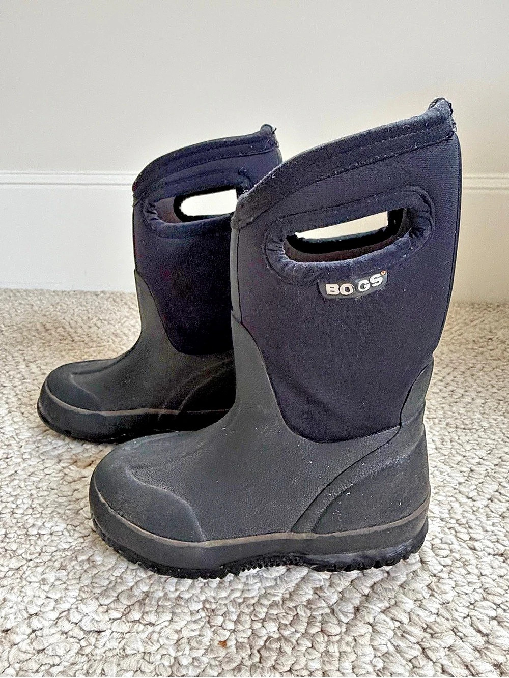 Bogs Kids Classic High Handles Waterproof Winter Boots Black